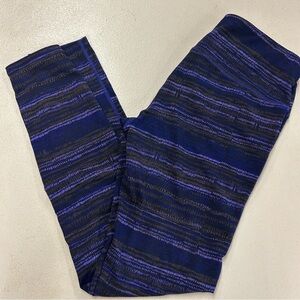 Athleta Striped Indigo and Black Leggings - Size S